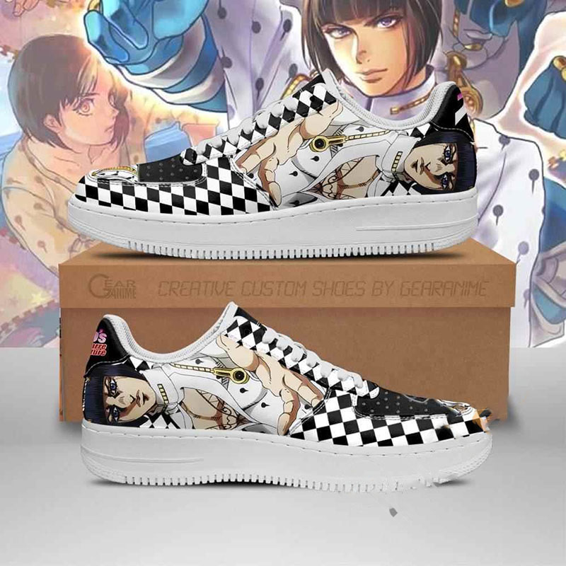 Bruno Bucciarati Jojo Anime Nike Air Force Shoes 8 Bruno Bucciarati Jojo Anime Nike Air Force Shoes