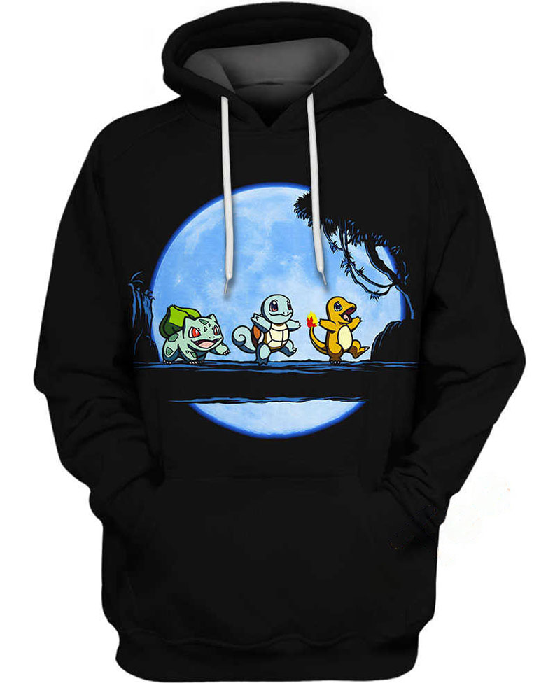 Bulbasaur Charmander Squirtle Hoodie 3D