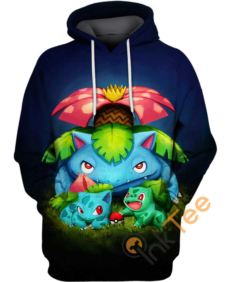 Bulbasaur Ivysaur Venusaur Hoodie 3D 9 Bulbasaur Ivysaur Venusaur Hoodie 3D