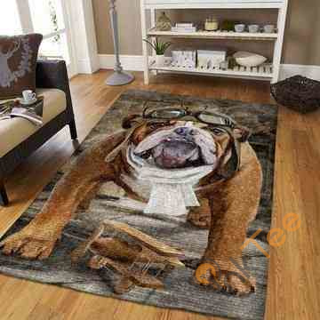 Bull Dog Wearing Glassses Area Rug 6 Bull Dog Wearing Glassses Area Rug
