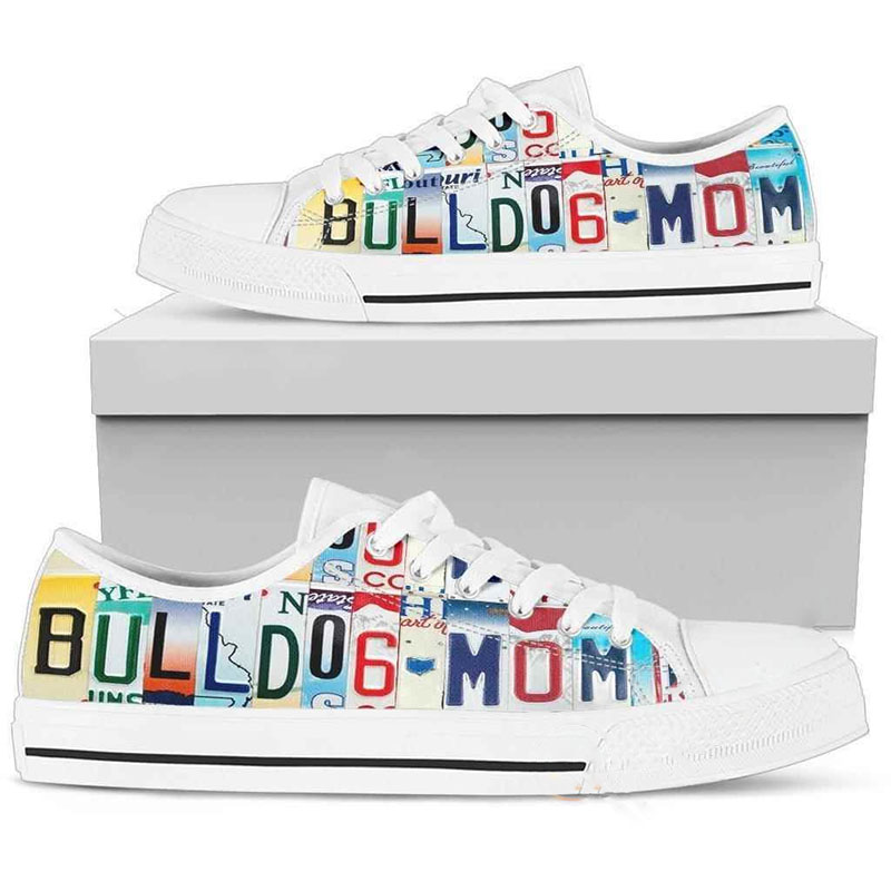 Bulldog Mom Low Low Top Shoes 12 Bulldog Mom Low Low Top Shoes