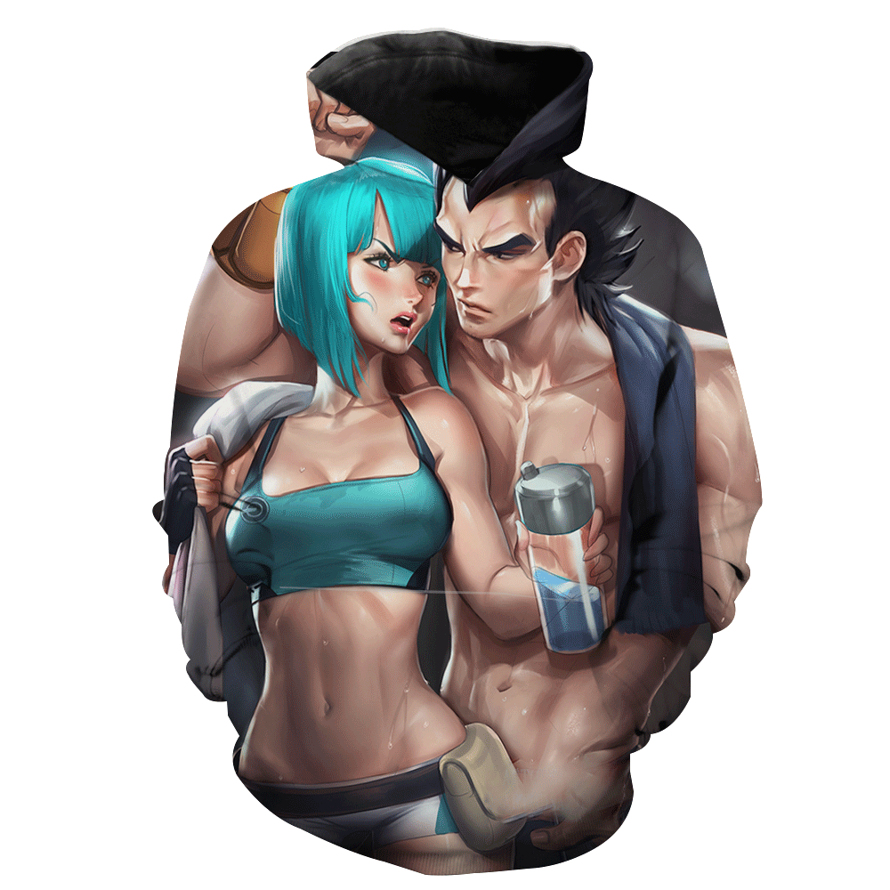Bulma And Vegeta Sexy Dragon Balls Hoodie 3D 1 Bulma And Vegeta Sexy Dragon Balls Hoodie 3D