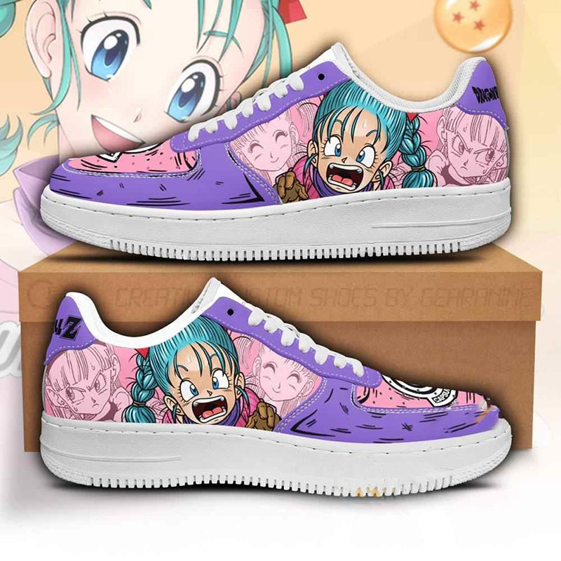 Bulma Custom Dragon Ball Anime Nike Air Force Shoes 1 Bulma Custom Dragon Ball Anime Nike Air Force Shoes
