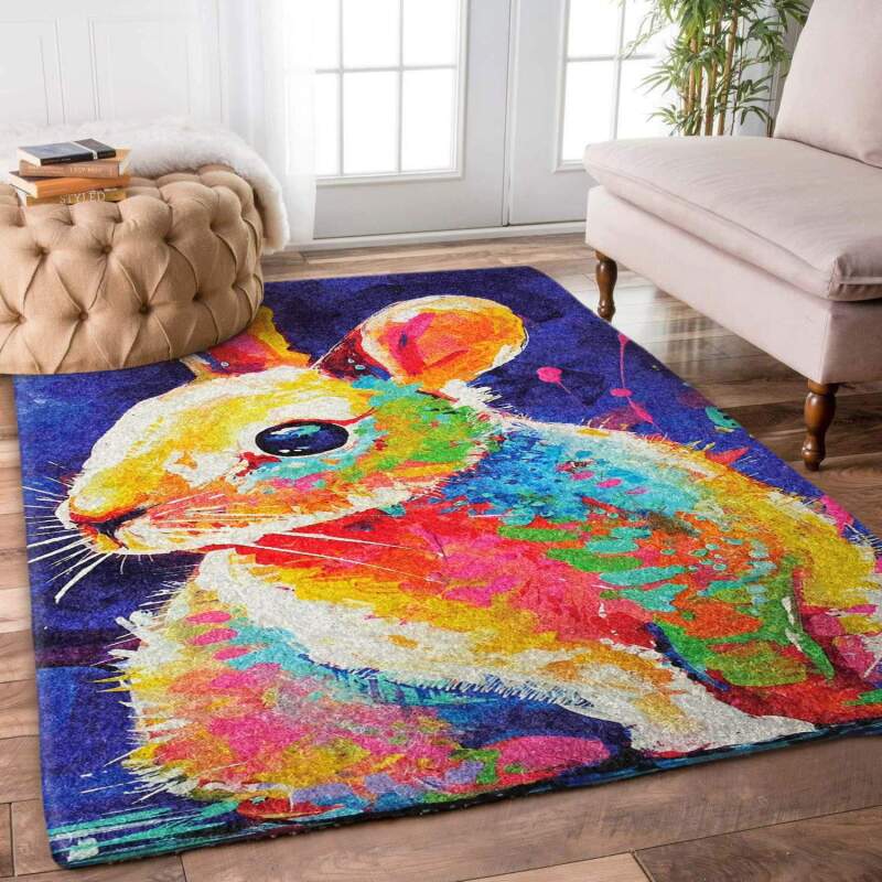 Colorful Bunny Limited Edition Rug