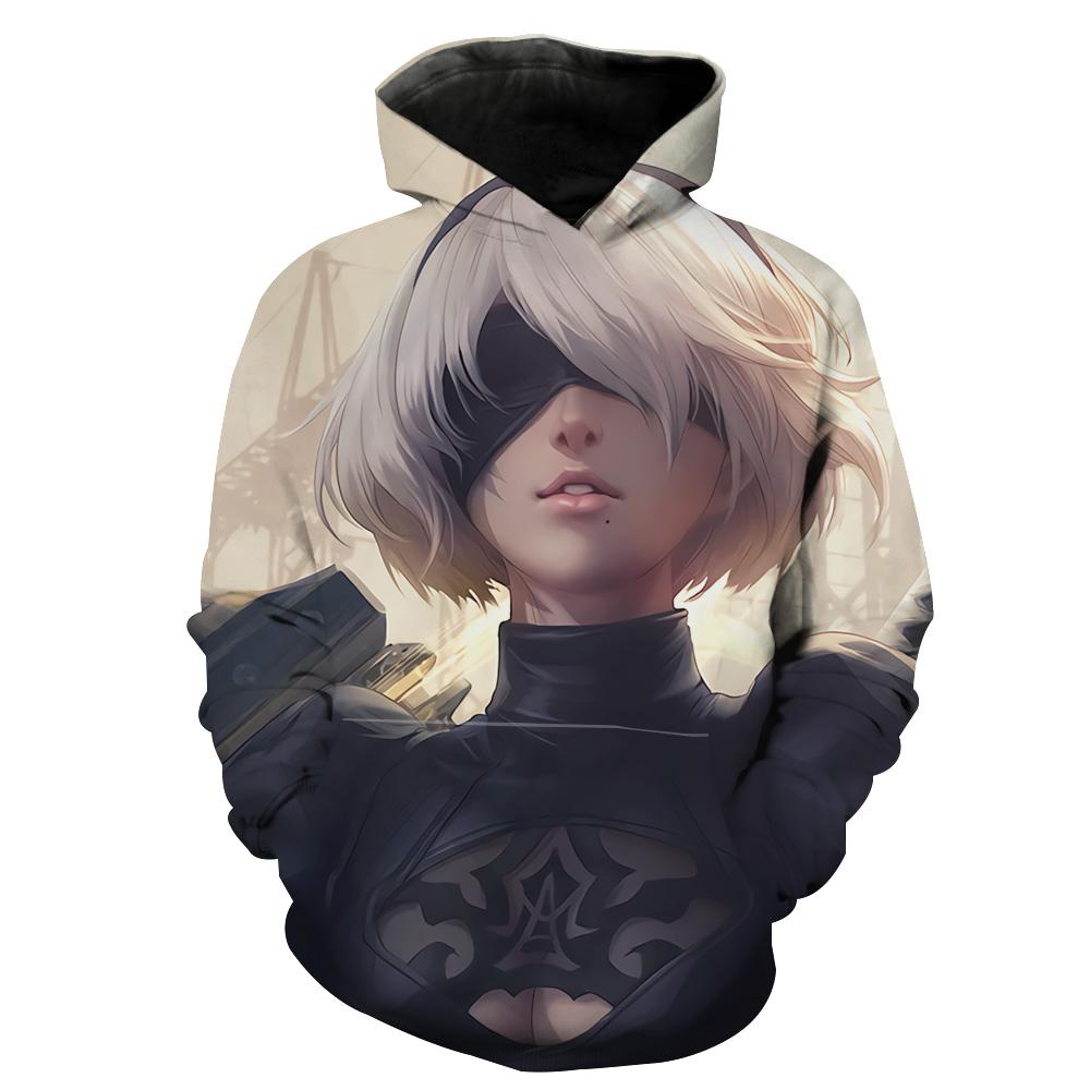 Busty Nier Nier Video Gaming Hoodie 3D