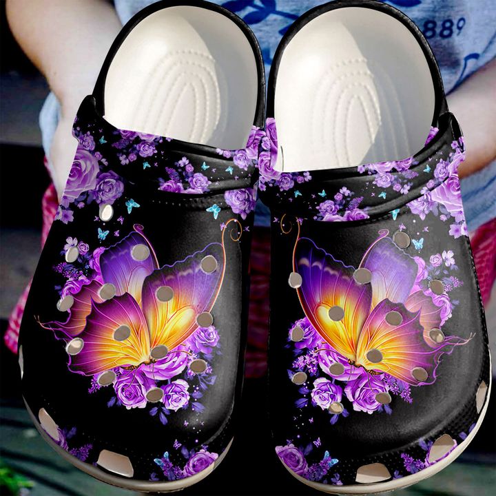 Butterfly Beautiful Crocs Clog Shoes 5 Butterfly Beautiful Crocs Clog Shoes