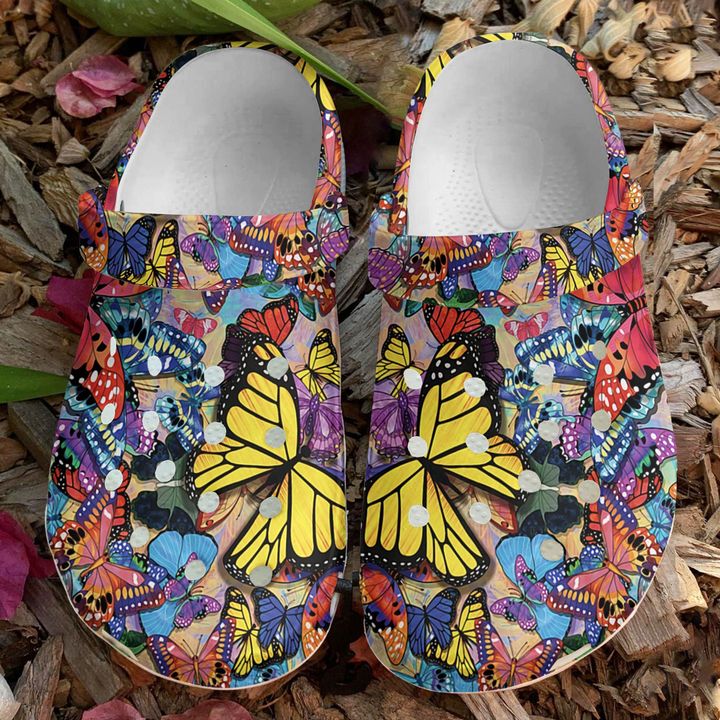 Butterfly Butterflies In Love Crocs Clog Shoes 11 Butterfly Butterflies In Love Crocs Clog Shoes