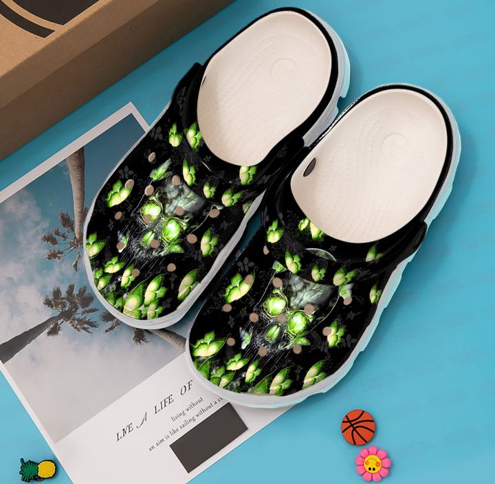 Butterfly Butterflies Skull Crocs Clog Shoes 10 Butterfly Butterflies Skull Crocs Clog Shoes