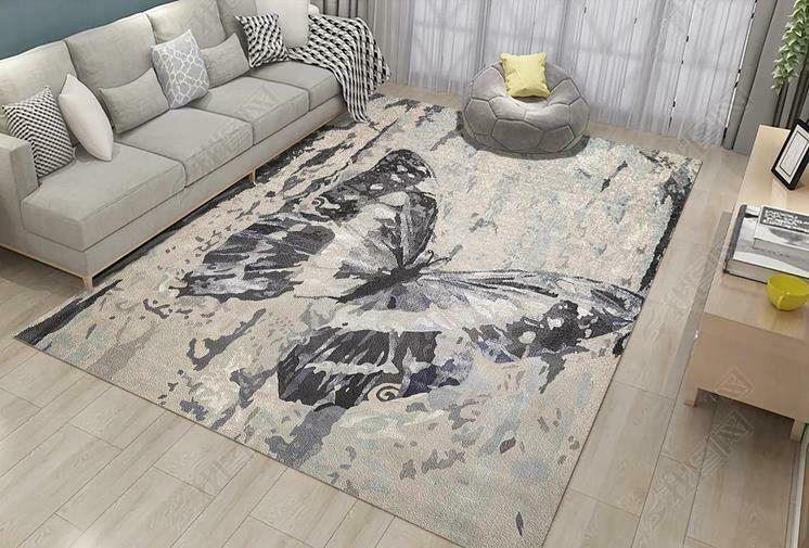 Monochrome Butterfly Limited Edition Rug