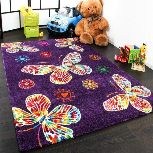 Vibrant Glowing Butterflies Limited Edition Rug