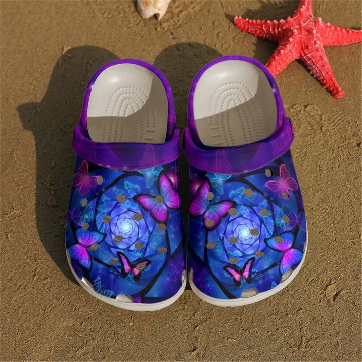 Butterfly Magical Purple Butterflies Crocs Clog Shoes 10 Butterfly Magical Purple Butterflies Crocs Clog Shoes