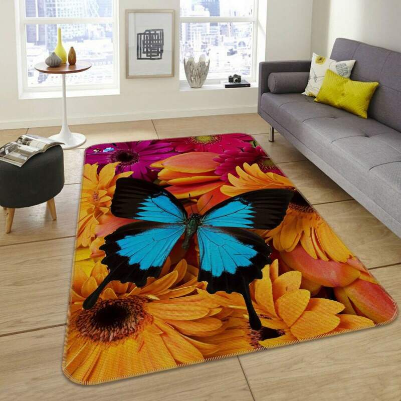 Butterfly Sunflower Limited Edition Rug 1 Butterfly Sunflower Limited Edition Rug