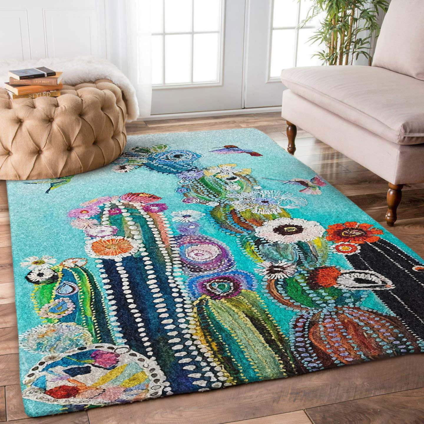 Cactus Hummingbirds Limited Edition Rug 1 Cactus Hummingbirds Limited Edition Rug