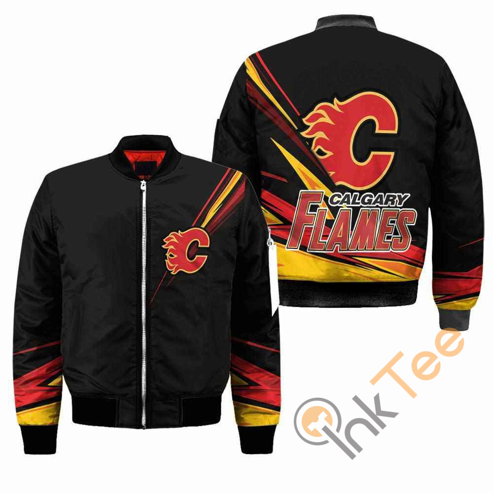 Calgary Flames NHL Black Apparel Best Christmas Gift For Fans Bomber Jacket