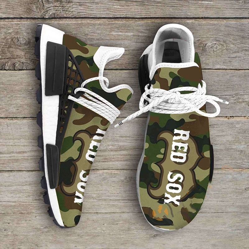 Camo Camouflage Boston Red Sox MLB NMD Human Shoes 2 Camo Camouflage Boston Red Sox MLB NMD Human Shoes