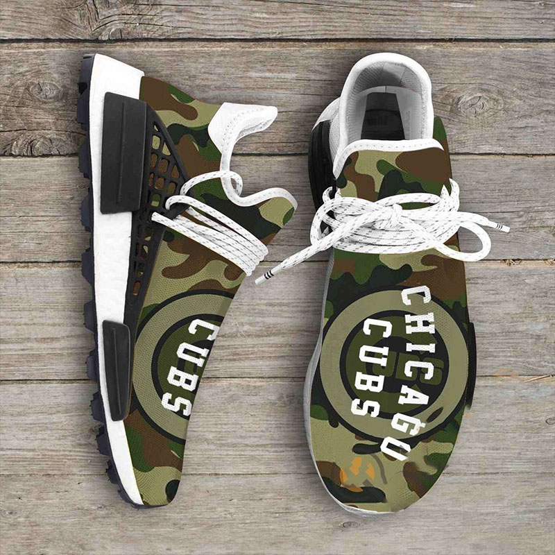Camo Camouflage Chicago Cubs NMD Human Shoes