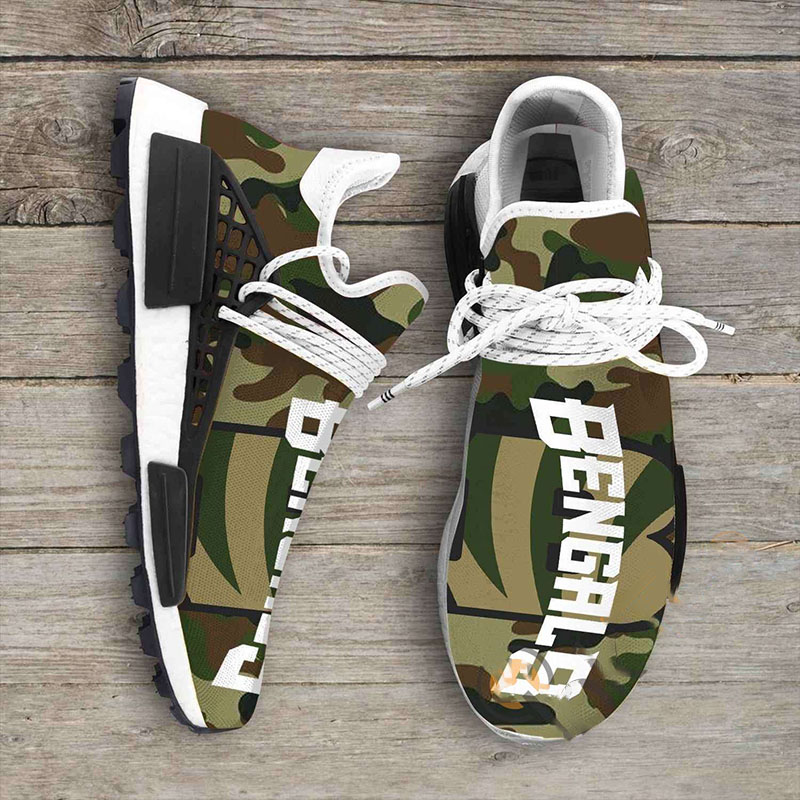 Camo Camouflage Cincinnati Bengals NFL NMD Human Shoes
