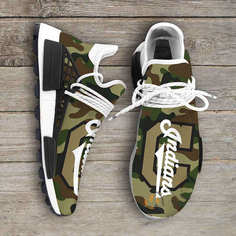 Camo Camouflage Cleveland Indians MLB NMD Human Shoes