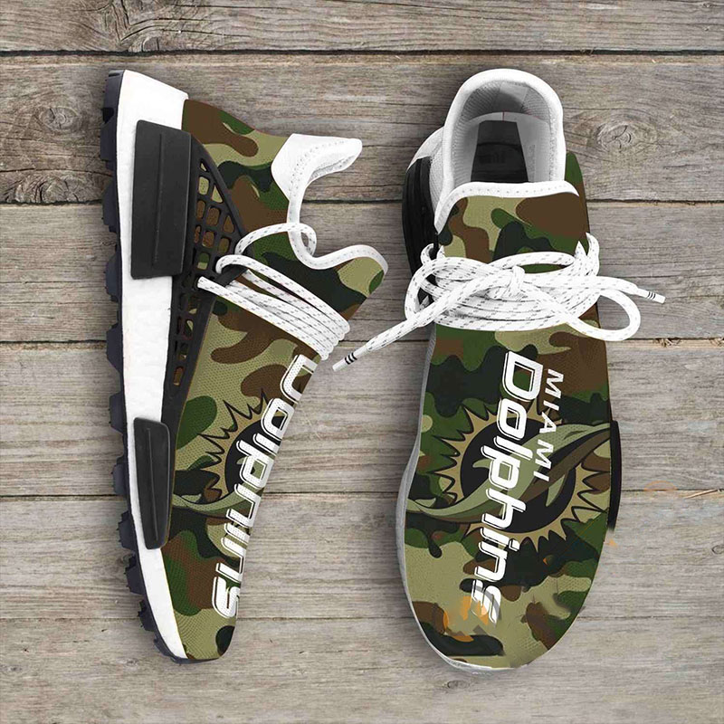 Camo Camouflage Miami Dolphins Nfl Sport Teams NMD Human Shoes