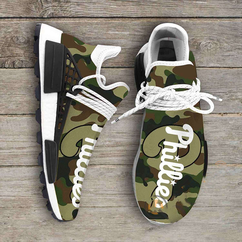 Camo Camouflage Philadelphia Phillies Mlb Sport Teams NMD Human Shoes