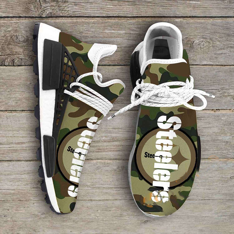 Camo Camouflage Pittsburgh Steelers NFL NMD Human Shoes