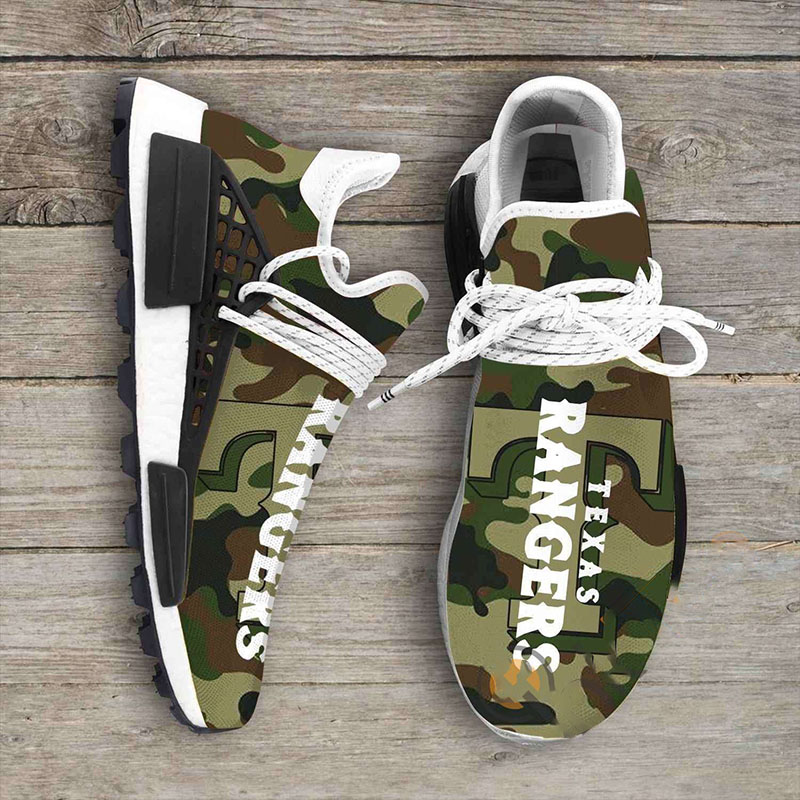 Camo Camouflage Texas Rangers Mlb Sport Teams NMD Human Shoes