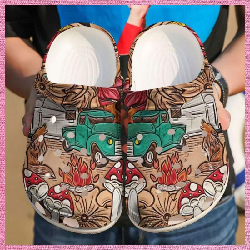 Camping Caravan Crocs Clog Shoes