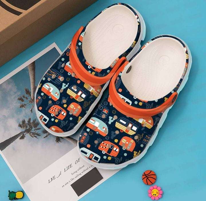 Camping Happy Campers V Crocs Clog Shoes 2 Camping Happy Campers V Crocs Clog Shoes