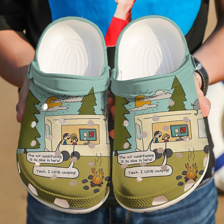 Camping I Love Crocs Clog Shoes