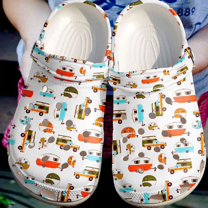 Camping Let's Go Crocs Clog Shoes 9 Camping Let’s Go Crocs Clog Shoes