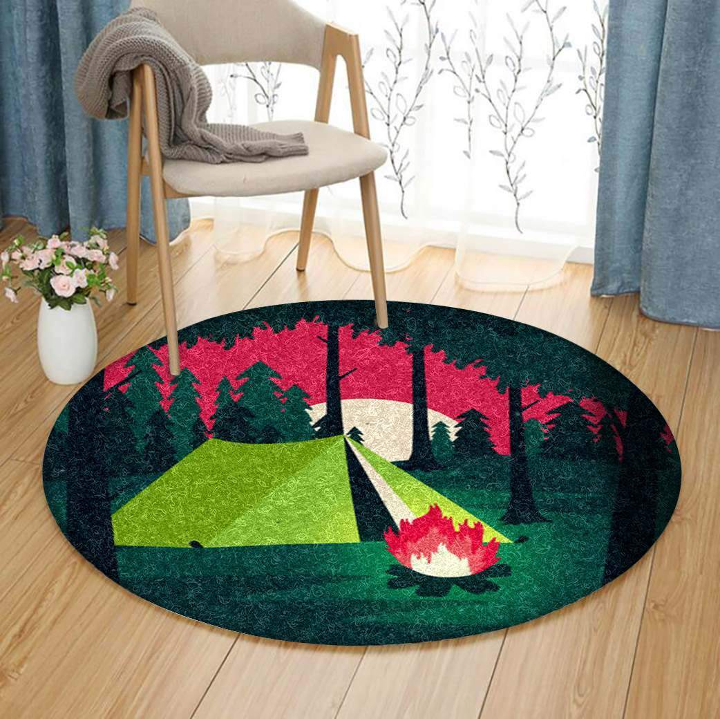 Camping Limited Edition Round Rug