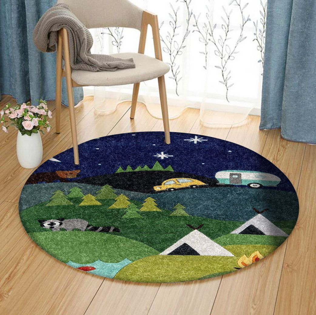 Camping Limited Edition Round Rug