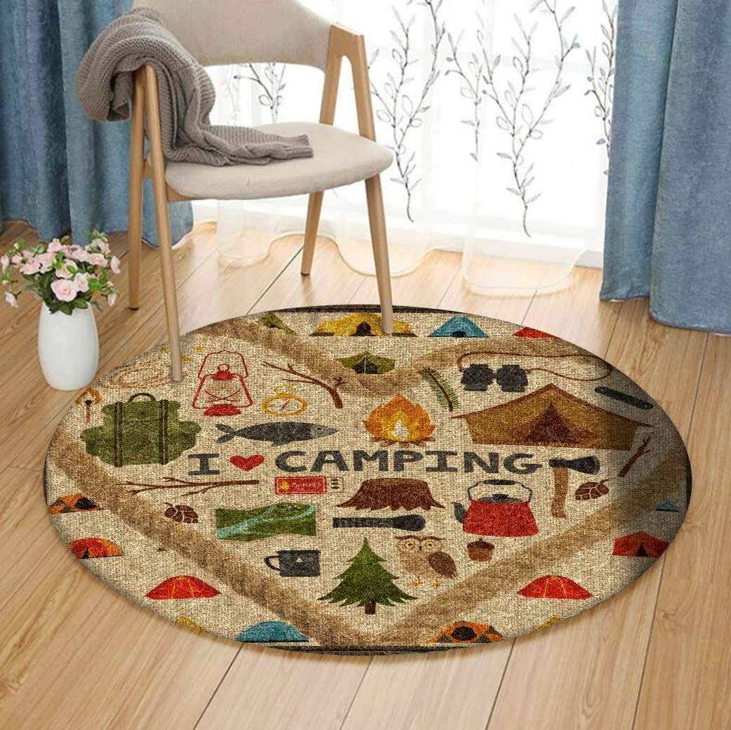 Camping Limited Edition Round Rug 1 Camping Limited Edition Round Rug