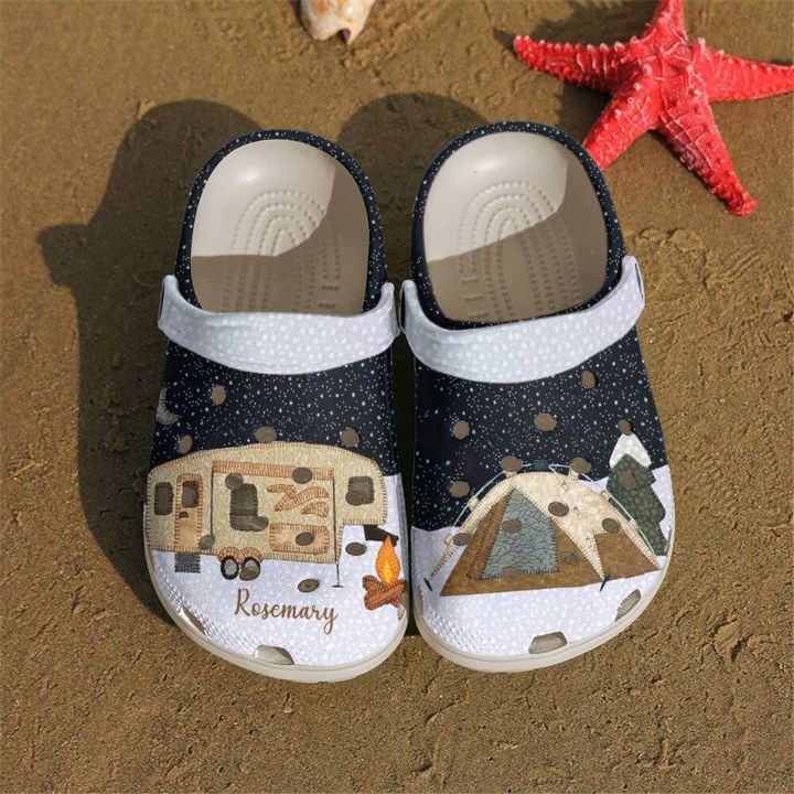Camping Personalized Winter Crocs Clog Shoes