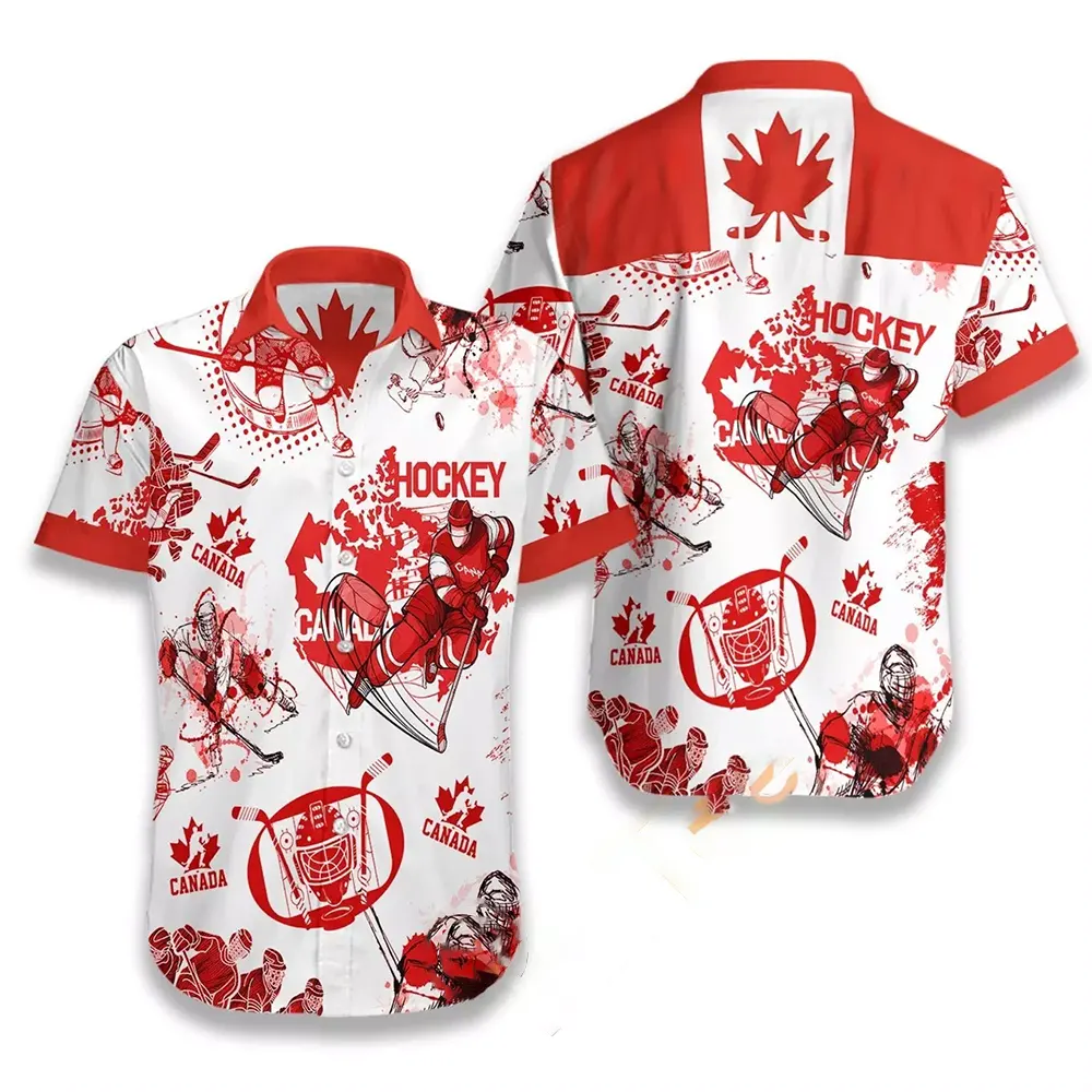 Canada Hockey Hawaiian shirts