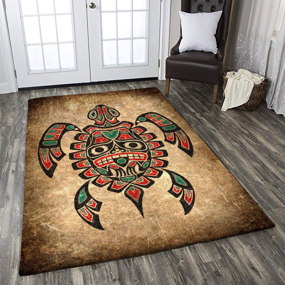 Red & Black Haida Spirit Sea Turtle Limited Edition Rug