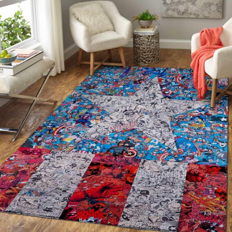Captain America Area Limited Edition Rug 11 Captain America Area Limited Edition Rug