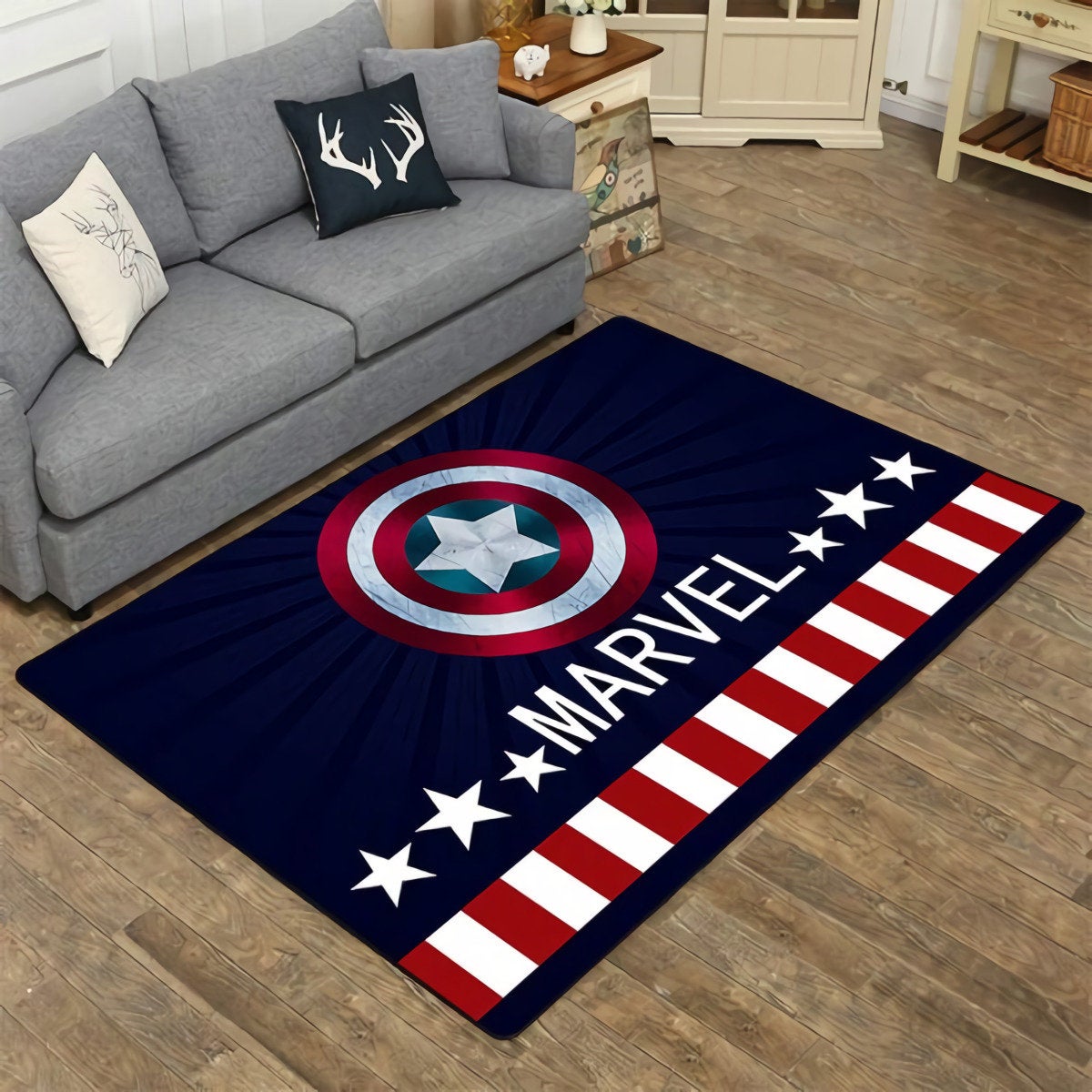 Captain America Avengers Lover Decorative Floor Rug 3 Captain America Avengers Lover Decorative Floor Rug