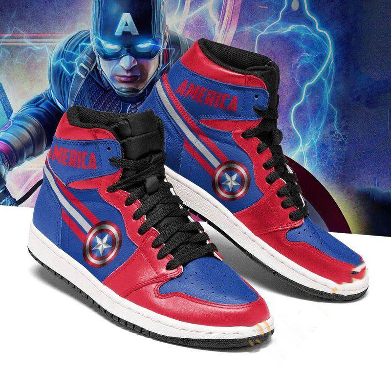 Captain America Custom Sneaker Air Jordan Shoes 3 Captain America Custom Sneaker Air Jordan Shoes