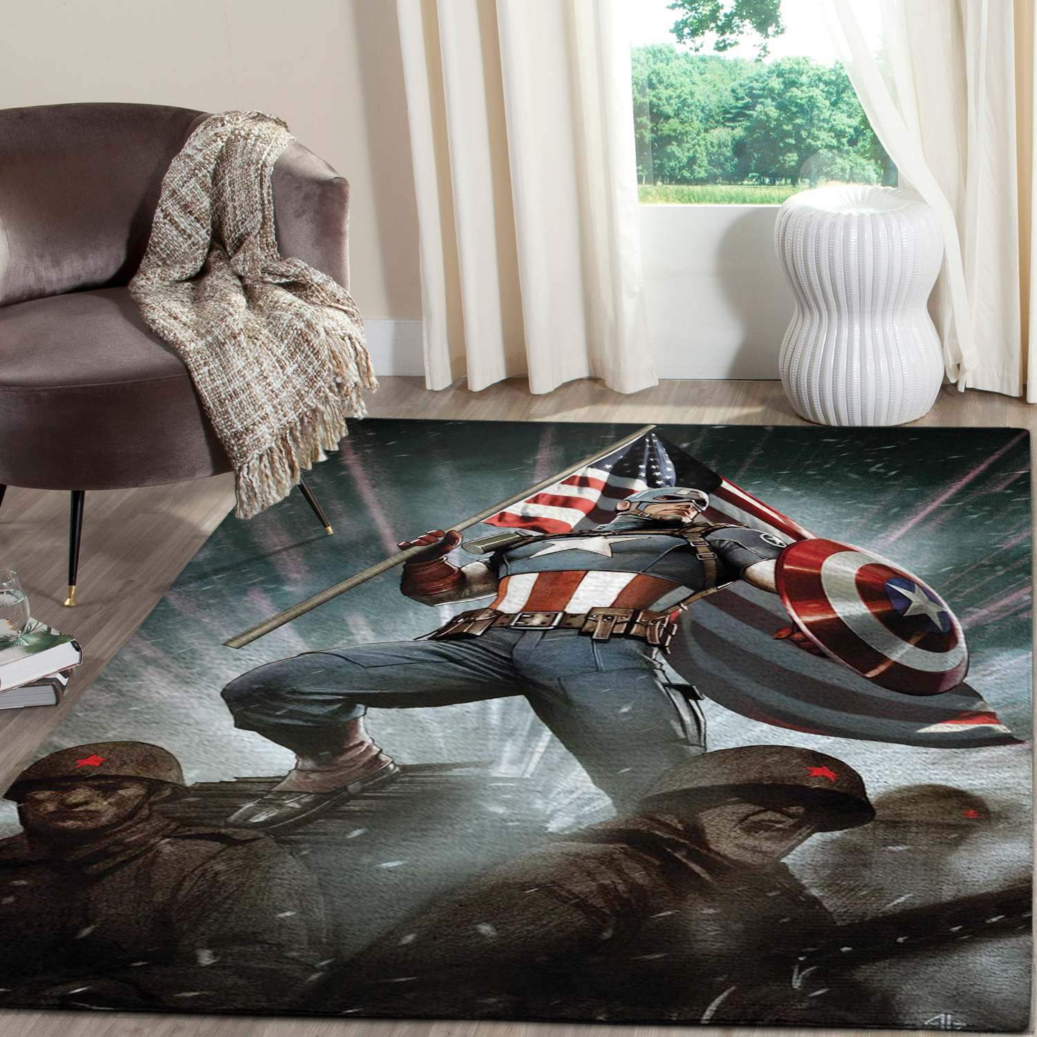 Captain America Shield Area Limited Edition Rug 6 Captain America Shield Area Limited Edition Rug