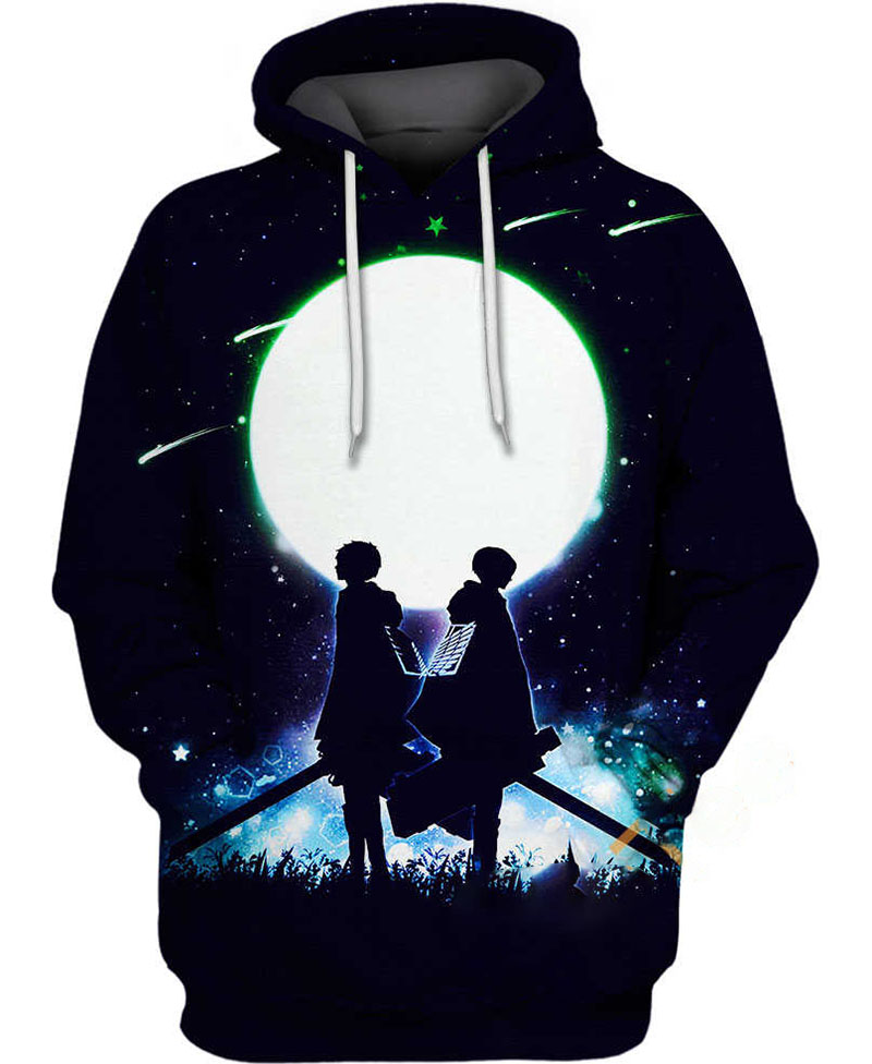 Captian Levi Ackerman And Eren Yeager Hoodie 3D 7 Captian Levi Ackerman And Eren Yeager Hoodie 3D
