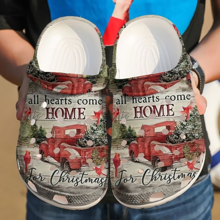 Cardinal All Hearts Come Home For Christmas V2 Crocs Clog Shoes 2 Cardinal All Hearts Come Home For Christmas V2 Crocs Clog Shoes