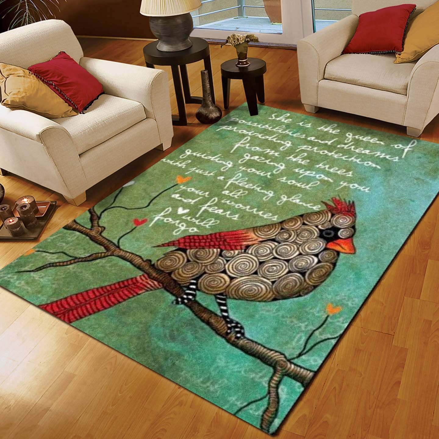 Female Cardinal Limited Edition Rug