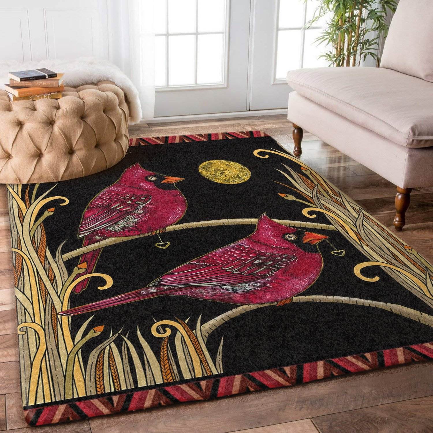 Scarlet Cardinals Under The Moon Limited Edition Rug