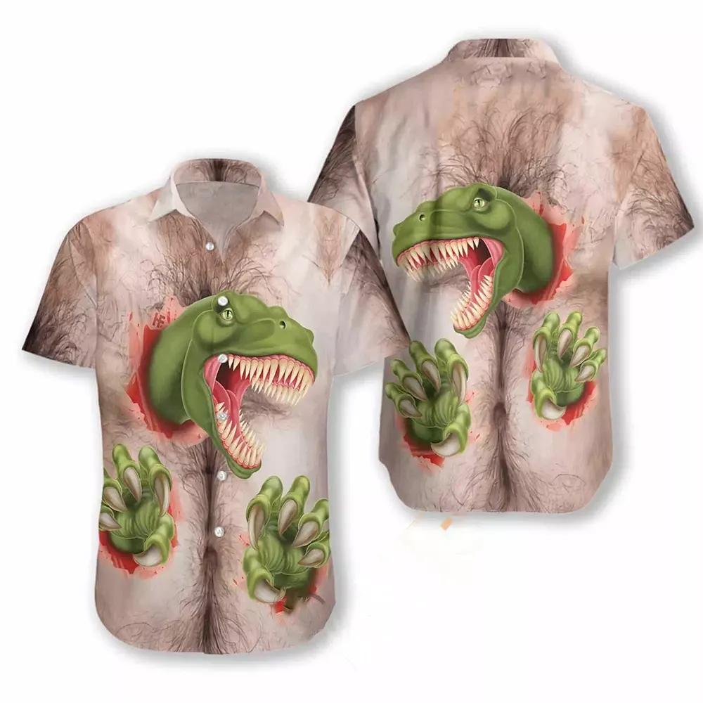Carnivore From The Inside Dinosaur Hawaiian shirts