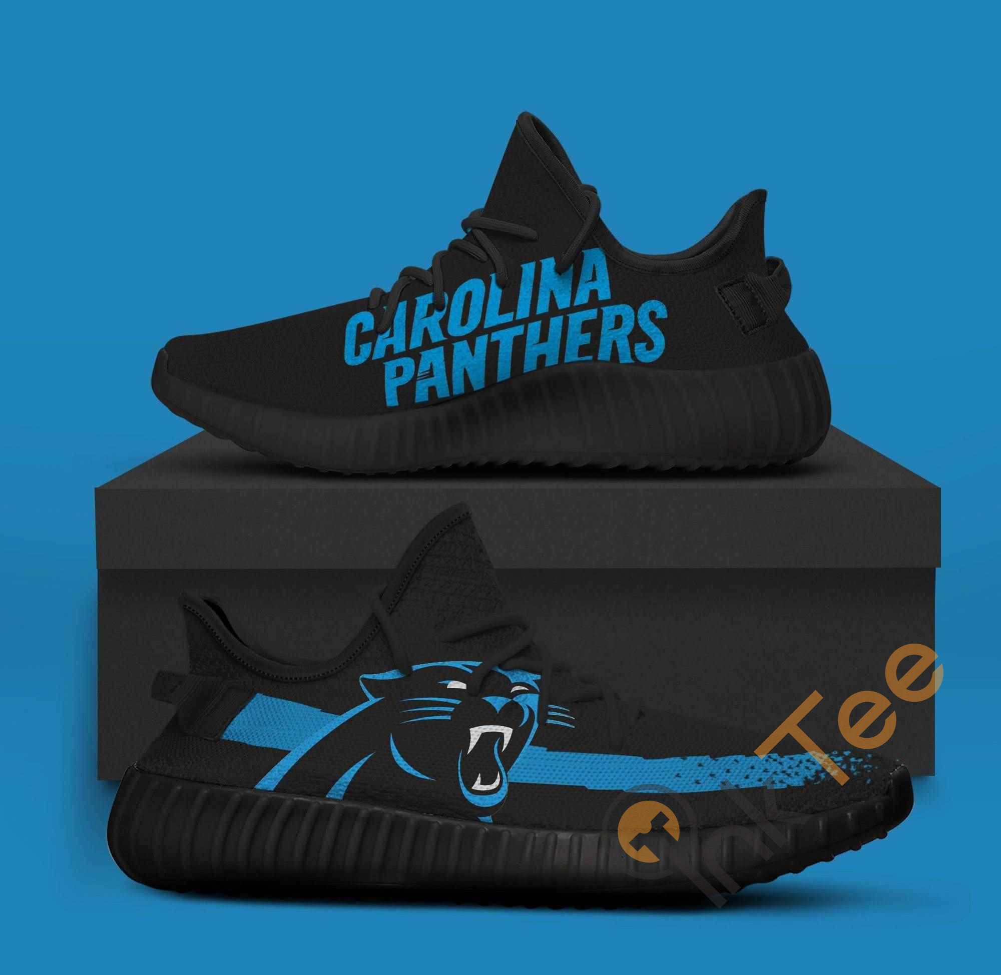 Carolina Panthers Black Nfl Teams Yeezy Boost 15 Carolina Panthers Black Nfl Teams Yeezy Boost