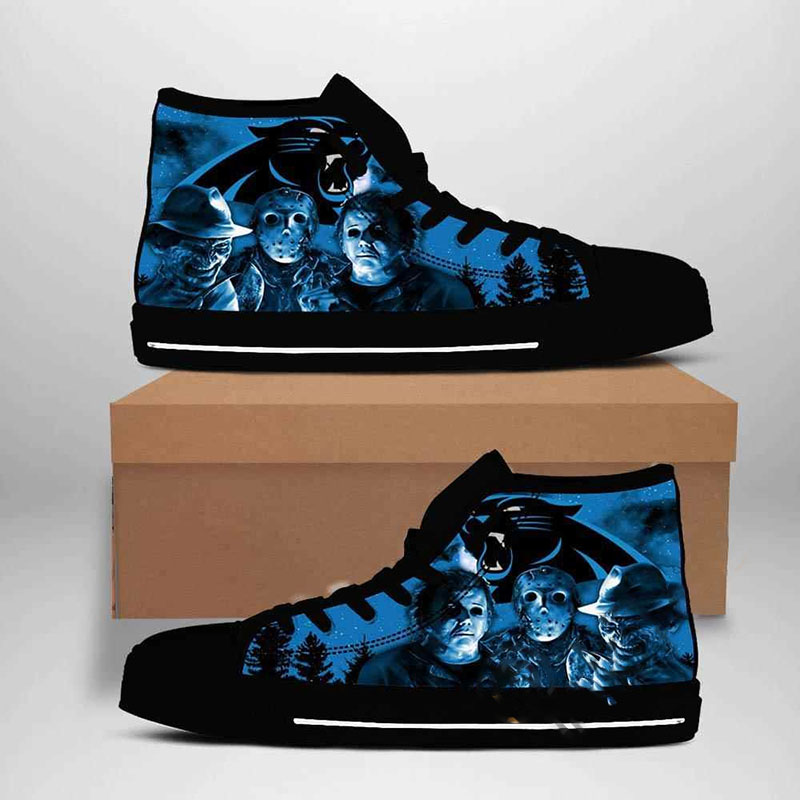 Carolina Panthers Nfl Football High Top Shoes 1 Carolina Panthers Nfl Football High Top Shoes