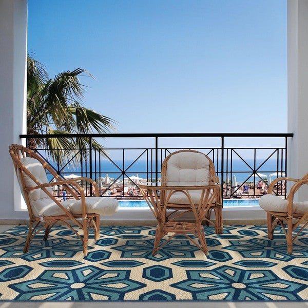 Carson Carrington Skovde Tiles Ivory Blue Limited Edition Rug 3 Carson Carrington Skovde Tiles Ivory Blue Limited Edition Rug