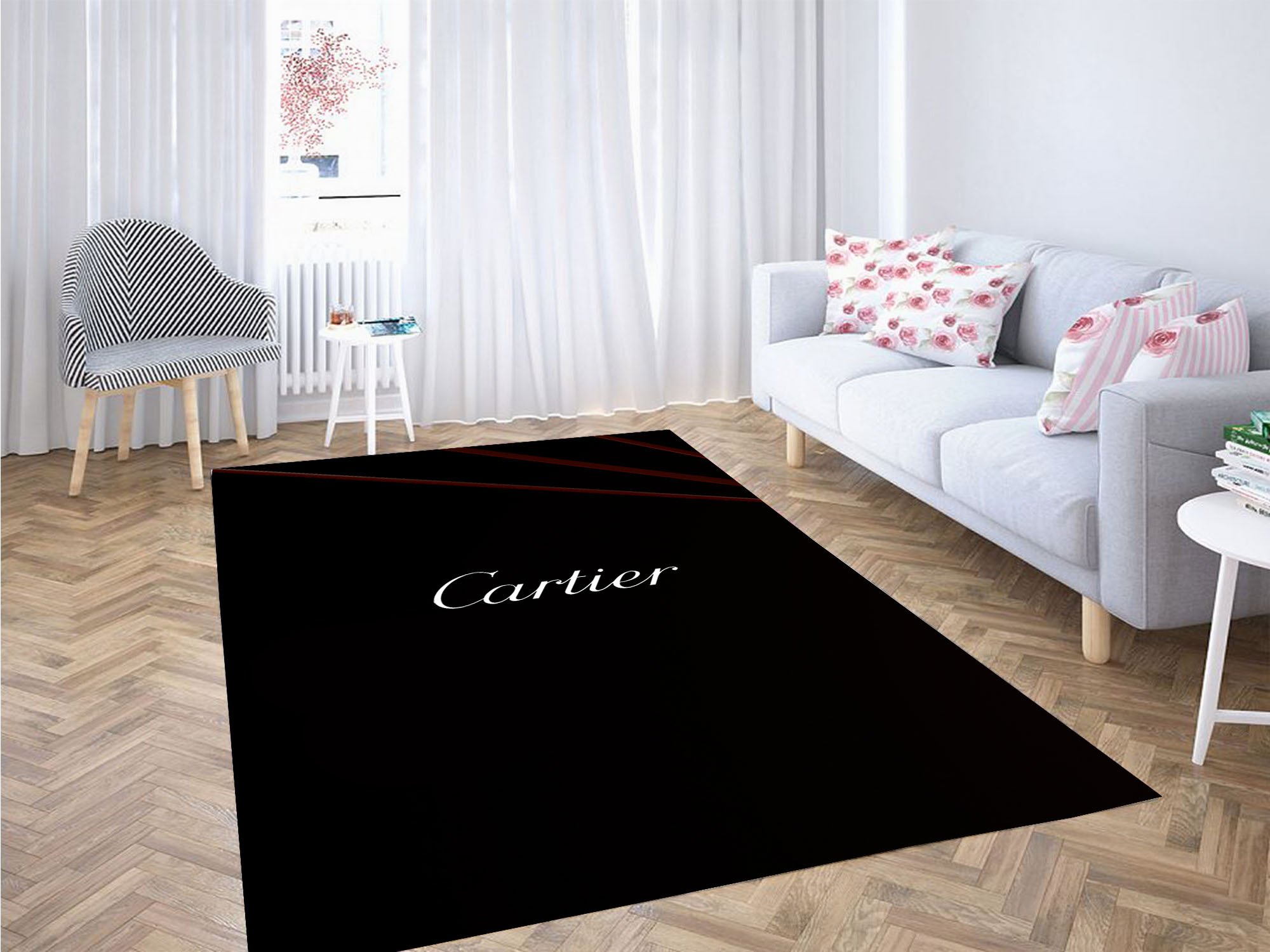 Cartier Fancy Brand Font Carpet Rug
