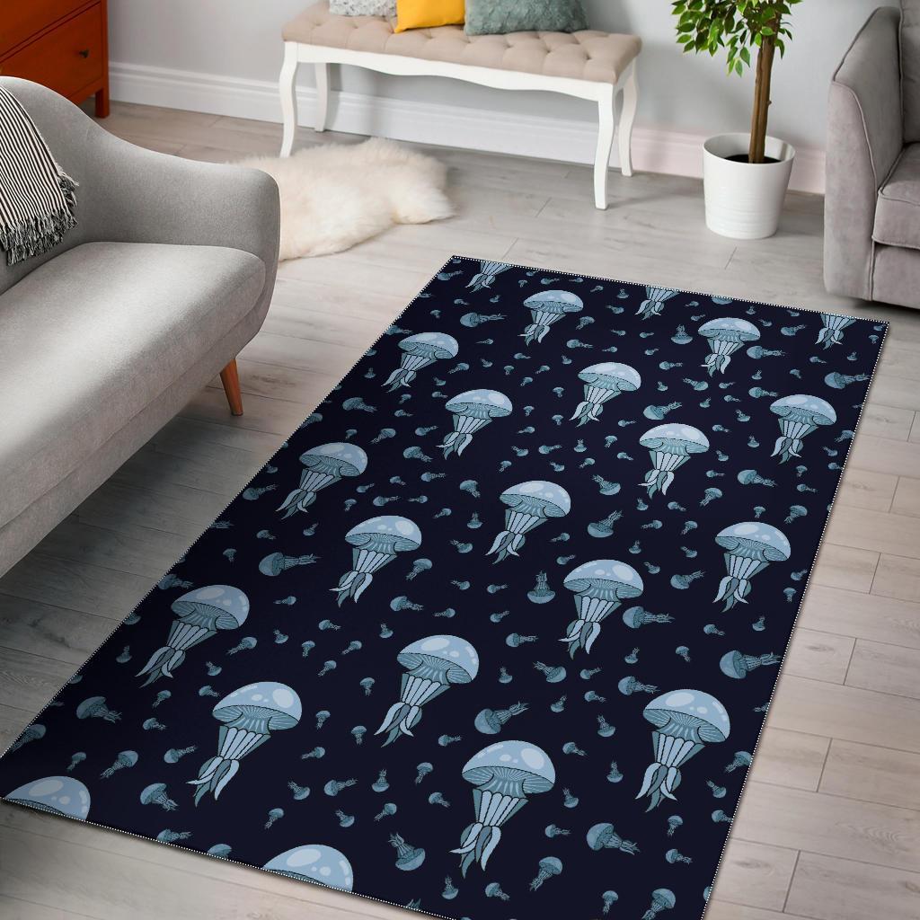 Cartoon Jellyfish Print Pattern Area Limited Edition Rug 6 Cartoon Jellyfish Print Pattern Area Limited Edition Rug